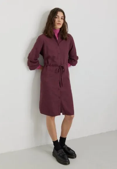 recolution Damen Kleid aus Bluse aus Leinen und LENZING ECOVERO Viskose Mix - MELON - recolution