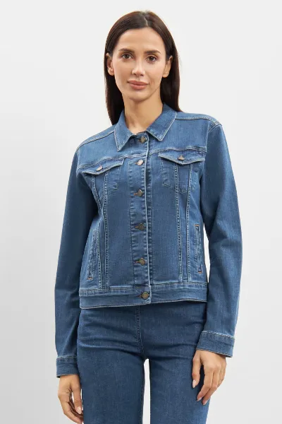 LAURIE LAURIE Damen vegan Jeansjacke Ls Marie Blue Denim