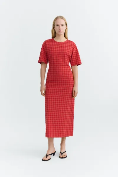 thinking mu Thinking MU Damen vegan Kleid Kina Seersucker Mit Offenem Rücken