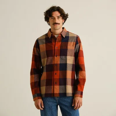Dedicated DEDICATED Herren Flanellhemd Rute Check Muted