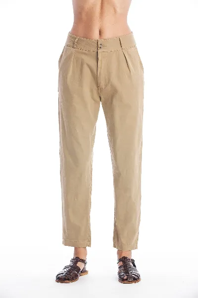 RAVENS VIEW IBIZA RAVENS VIEW IBIZA Damen vegan Hose Cannes Camel
