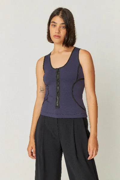SKFK SKFK Damen vegan T-Shirt Irane Marineblau