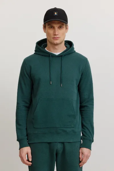 recolution Recolution Herren vegan Hoodie Duranta Tiefgrün