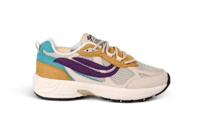 Genesis Footwear Genesis Footwear Sneaker - G-Eco`99 Multi Colour Sand/Wheat/Purple/Petrol
