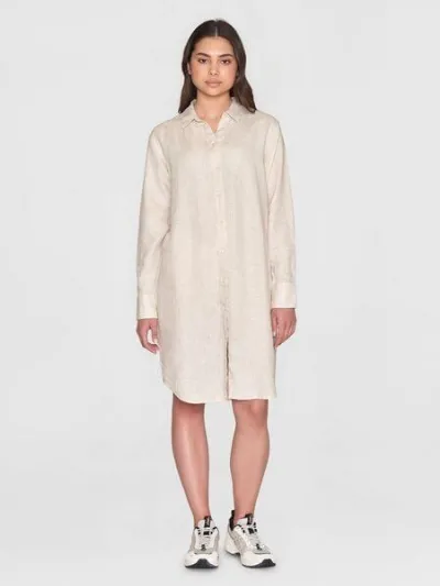 KnowledgeCotton Apparel KnowledgeCotton Apparel Leinen- Hemdkleid - Classic linen dress - GOTS/Vegan