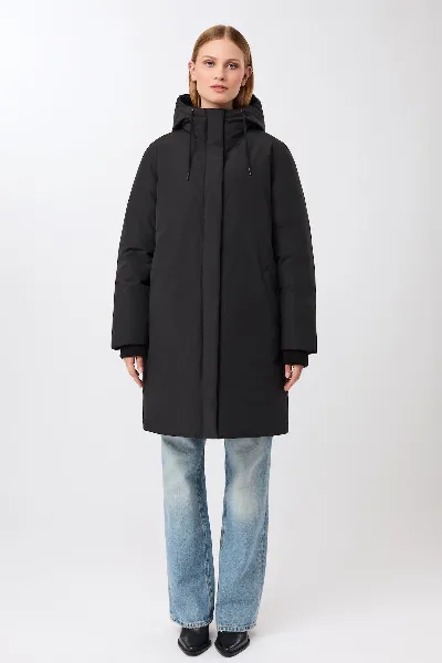 LangerChen LangerChen Damen vegan Lange Kapuzenjacke