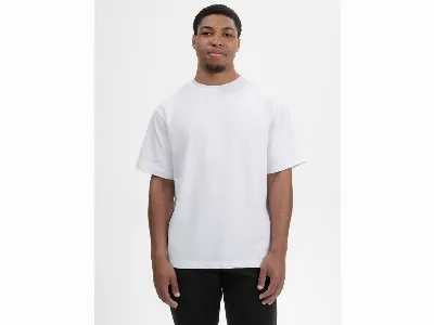 MELA MELA Bio-Herren-T-Shirt 'BHAJAN' mit überschnittenen Schultern, weiß,