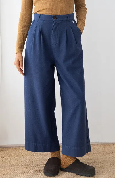 TWOTHIRDS TWOTHIRDS Damen vegan Hose Sandhamn Marineblau