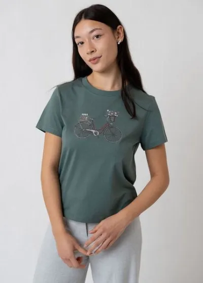 Bavarian Caps Bavarian Caps Damen T-Shirt Expresslieferdienst - Dunkelgrün