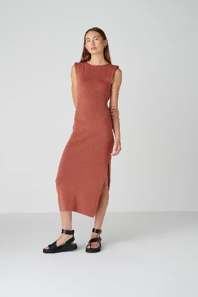 Floria Collective Floria Collective Damen vegan Kleid Ana Kupferbraun