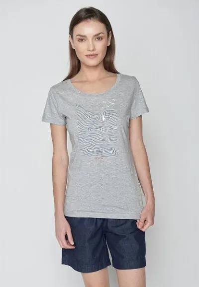 GreenBomb GREENBOMB Nature High Sea Loves - Sportliches T-Shirt aus Bio-Baumwolle / hochwertiger Print / GOTS / Fair & Vegan
