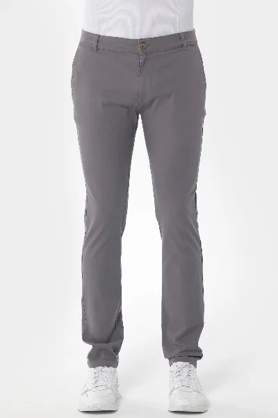 ORGANICATION ORGANICATION Herren vegan Chino-Hose Slim Shadow Grey
