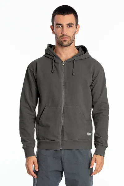 RAVENS VIEW IBIZA RAVENS VIEW IBIZA Herren vegan Hoodie Zip Ibiza Anthrazit
