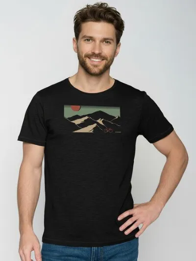 GreenBomb GREENBOMB Mountain Tour Spice - Sportliches T-Shirt aus Bio-Baumwolle / hochwertiger Print / GOTS / Fair & Vegan