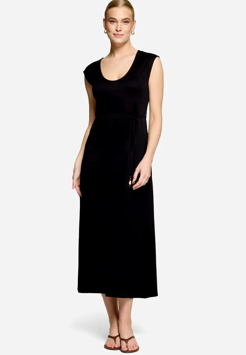 zero Jerseykleid Maxi mit Bindegürtel