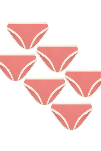 Albero Natur Albero Natur Damen vegan Multipack 6x Slips Mit Spitze Pastell