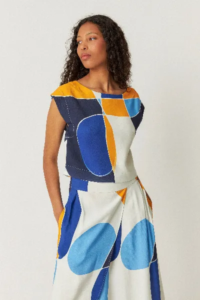 SKFK SKFK Damen vegan Bluse Ahien Mehrfarbig