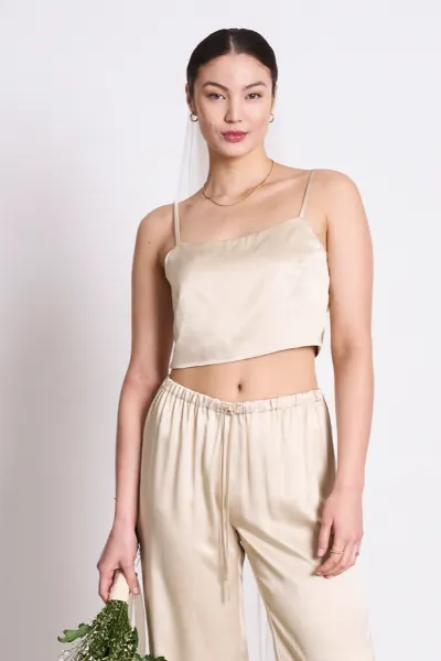 JAN N JUNE JAN 'N JUNE Damen vegan Top Leevke Elfenbein