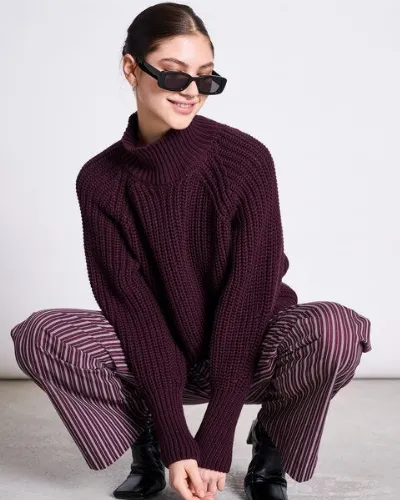 JAN N JUNE JAN N JUNE Bio-Baumwolle Rollkragenpullover OLA GOTS