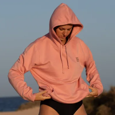 Inaska Inaska Damen vegan Hoodie Unisex Eco Statement Pink Berry