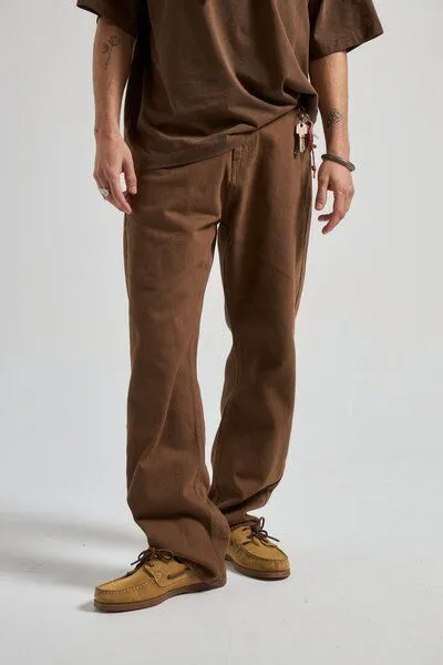 Trendsplant Trendsplant Operator Pants Saddle Brown