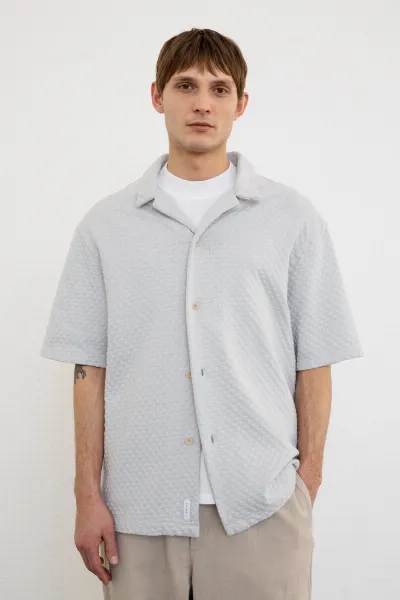 Rotholz Rotholz Herren vegan Shirt Gestrickt Bowling Grau