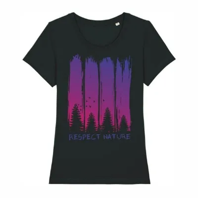 roots of compassion roots of compassion Bäume T-Shirt bio & fair & vegan - taillierter Schnitt - Wald, Natur, Vögel