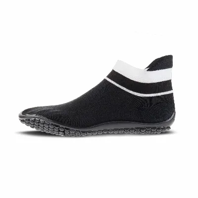 Leguano Leguano - Sneaker Hüttenschuh Schwarz, Weißer Bund - Barfußschuh Sneaker
