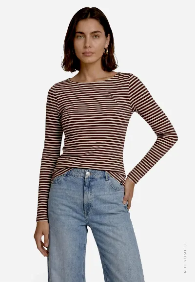 zero Damen Shirt mit Streifen