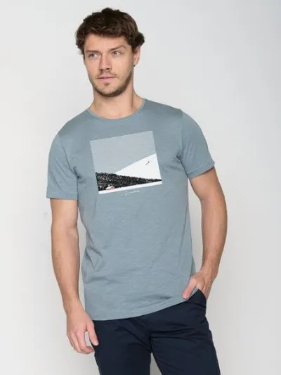 GreenBomb GREENBOMB Nature Snow Silence Spice - Lässiges T-Shirt aus Bio-Baumwolle / hochwertiger Print / GOTS / Fair & Vegan