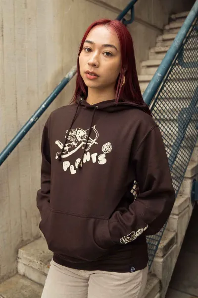 Plant Faced Clothing Plant Faced Clothing Damen vegan Hoodie Heavenly Deep Chocolate Braun