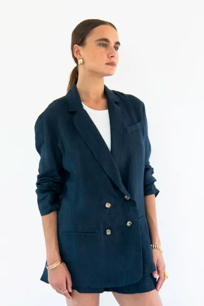Neu Nomads Neu Nomads Damen vegan Jacke Jane Zweireiher Mitternacht