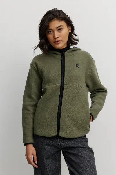 recolution Recolution Damen vegan Kapuzenjacke Althenia Dark Khaki