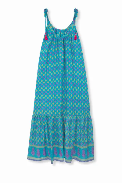 el.résidu el.résidu Damen vegan Kleid Myra Blau/ Lila