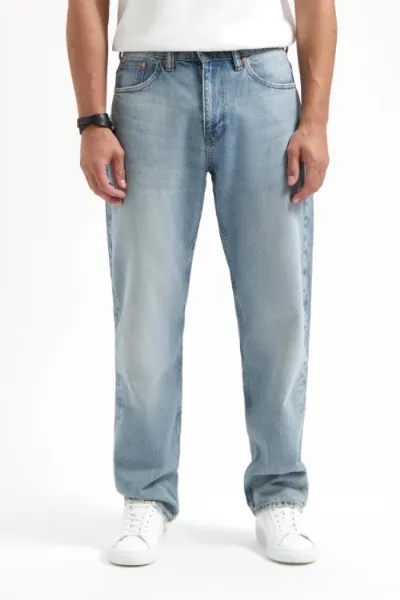 Kuyichi Kuyichi Herren vegan Jeans Loose Larry Vintage Blau