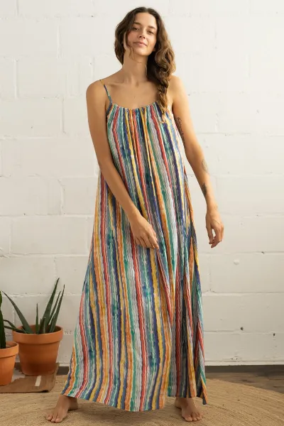 TWOTHIRDS TWOTHIRDS Damen vegan Kleid Sverdrup Waves