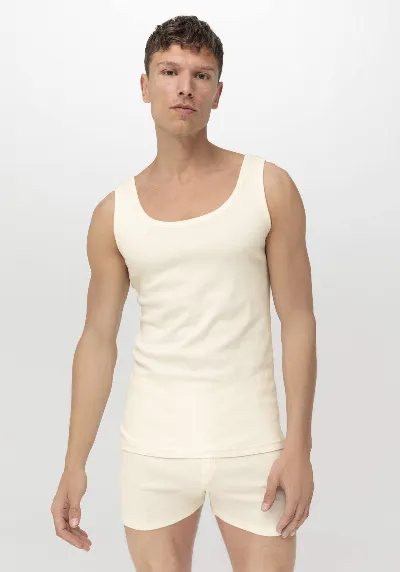 hessnatur hessnatur Herren Athletic Shirt im 2er-Pack PURE NATURE aus Bio-Baumwolle - natur - Größe 7 = XL