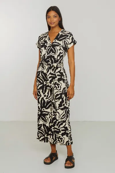 recolution Jumpsuit Dianella Botanical Schwarz