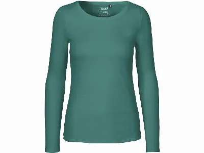 Neutral Neutral Bio-Damen-Langarmshirt mit Rundhalsaussschnitt teal,