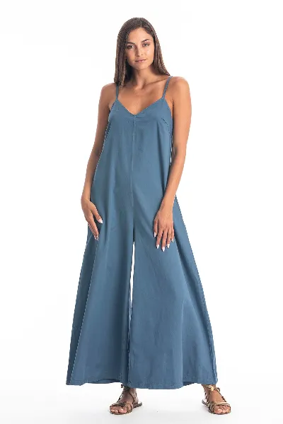 RAVENS VIEW IBIZA RAVENS VIEW IBIZA Damen vegan Jumpsuit Kiera Jeans Blau