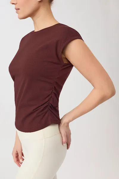 mandala MANDALA Damen vegan Rubin Mit Rüschen Oben