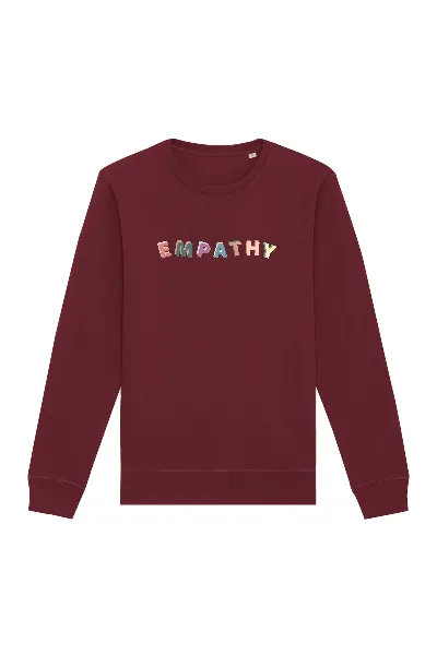 Oat Milk Club Oat Milk Club Damen vegan Sweatshirt Empathie Bordeaux