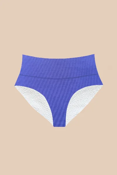 Woodlike Woodlike Damen vegan Bikiniunterteil Reversible Emee High Waist Flieder / WeiÃŸ