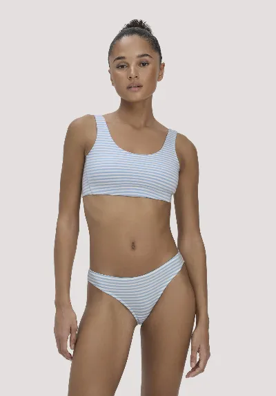 hessnatur hessnatur Damen Slip Regular Cut im 3er-Pack COTTON FEEL aus Bio-Baumwolle - blau
