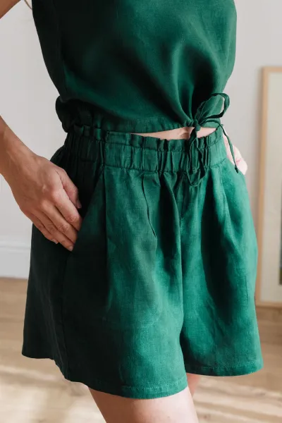 TWOTHIRDS TWOTHIRDS Damen vegan Shorts Kapalua Garden Green