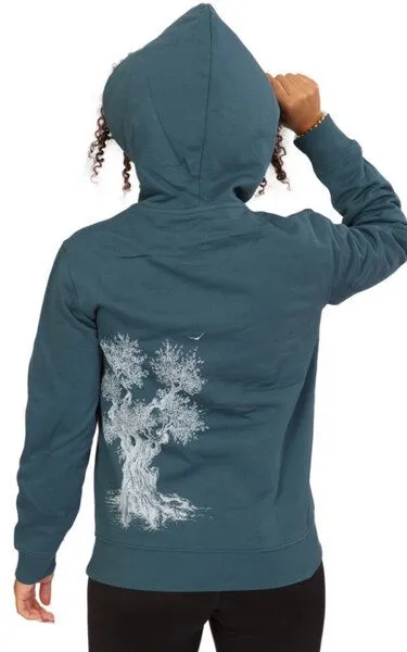 Life-Tree Life-Tree Organic Fairwear Hoodie Women Olive Tree