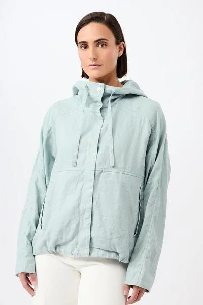 LangerChen LangerChen Lockere Jacke mit Kordelzug in Kapuze