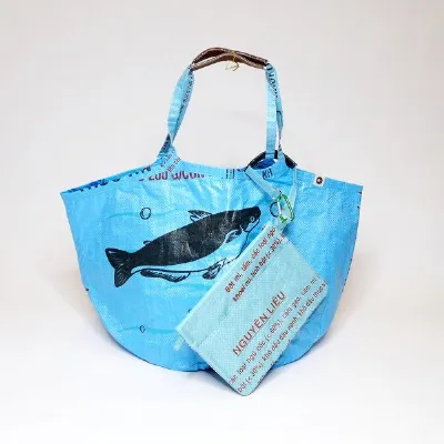 REFISHED fair fashion REFISHED fair fashion Tasche 'SOULMATE COTTON' Limitierte Edition! - upcycelte Fischfuttersäcke