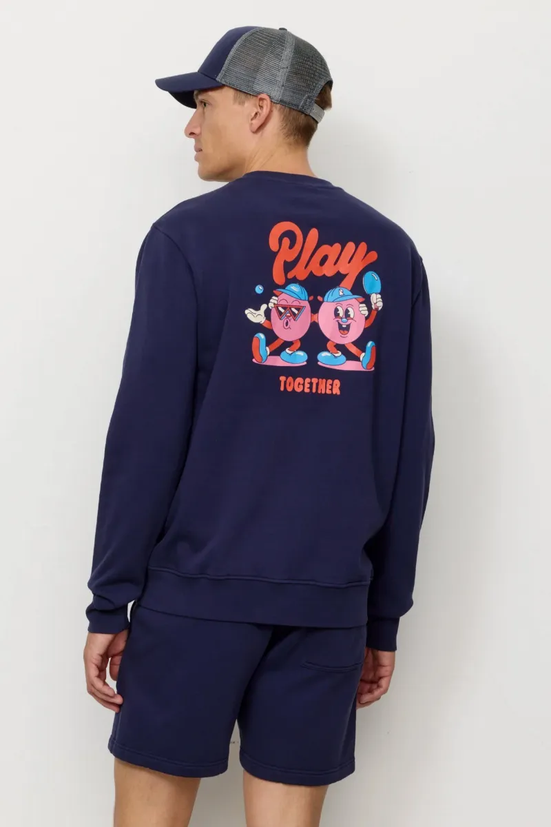 recolution Recolution Herren vegan Sweatshirt Tamarillo Play Together Eclipse Blau