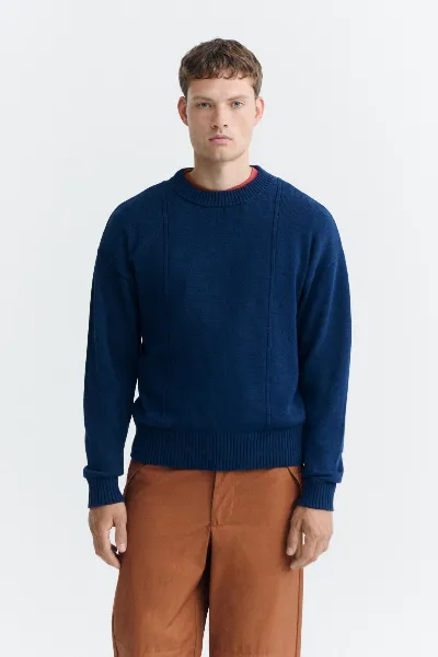 thinking mu Thinking MU Herren vegan Pullover Cole Jersey Marine